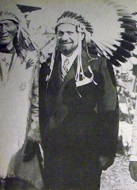 Italo Balbo Head of the Red Sioux Indians with the title of Flying Eagle